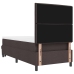 Cama con Estructura de Caja  con Colchón y Banco Marrón Oscuro 100x200 cm Tela