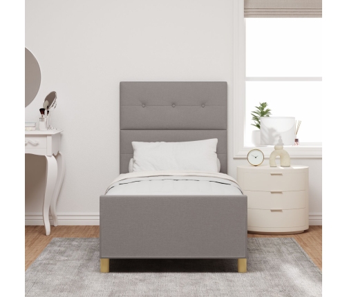 Marco de Cama  Taupe 80x200 cm Tela