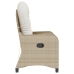 Sillón Recliner con Cojín Beige de Poliratán