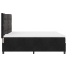 Cama Box Spring  con colchón Negro 200x200 cm Terciopelo