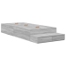 Marco de cama con almacenamiento  Gris sonoma Madera contrachapada