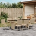 Juego de Comedor de Jardín de 9 Piezas  Beige Poliratán