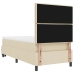 Cama de Somier  con Colchón y Banco Crema 100x200 cm Tela