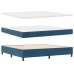 Cama Box Spring  con Colchón Azul Oscuro 200x200 cm Terciopelo