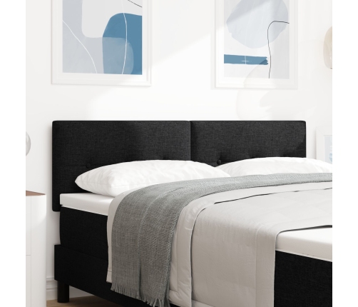 Cabecero  Botonera Negro 140 cm Tela
