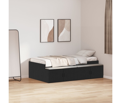 Estructura de Cama  Roble Negro 100x200 cm