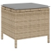 Conjunto de Jardín de Comedor de 3 Piezas con Cojines Beige de Poliratán y Acacia