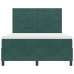 Cama Box Spring  con Colchón Verde Oscuro 160x200 cm Terciopelo