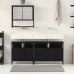Conjunto de muebles de baño  de 3 piezas en roble negro de madera elaborada