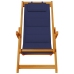 Sillas de Playa Plegables  2 pcs Azul Madera Maciza de Acacia y Textileno