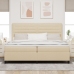 Cama Box Spring  con Colchón Crema 200x200 cm Tela