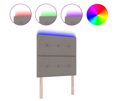 Cabezal LED  Taupe 80 cm Tela