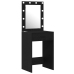 Set de Mesa de Tocador de 2 Piezas  con LED de Madera Elaborada Negra