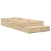 Cama con almacenamiento  Roble Sonoma Madera sólida, Madera compuesta