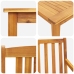 Conjunto de Comedor de Jardín de 3 Piezas en Madera Sólida de Acacia