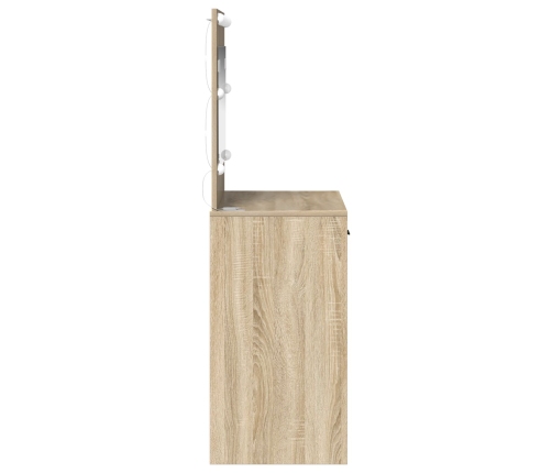 Tocador  con luces LED Roble Sonoma 78.5x41x135 cm