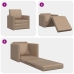 Sofá cama  2 en 1 Cappuccino 74x77x81 cm de cuero sintético