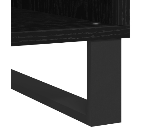 Armario de Discos  Roble Negro 84.5x38x90 cm Madera de Calidad