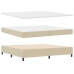 Cama con Somier  con Colchón Beige Claro 200x200 cm Tela de Sarga