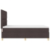 Cama con Base y Colchón Marrón Oscuro 140x190 cm Tela