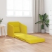 Sofá Cama  2-en-1 Amarillo 65x80x83 cm de Terciopelo