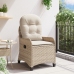 Sillón Recliner con Cojín Beige de Poliratán