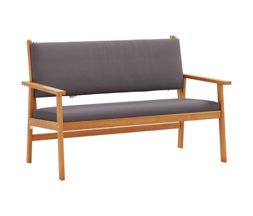 Set de Sofá de Jardín de 3 Piezas con Cojines de Madera Maciza de Acacia