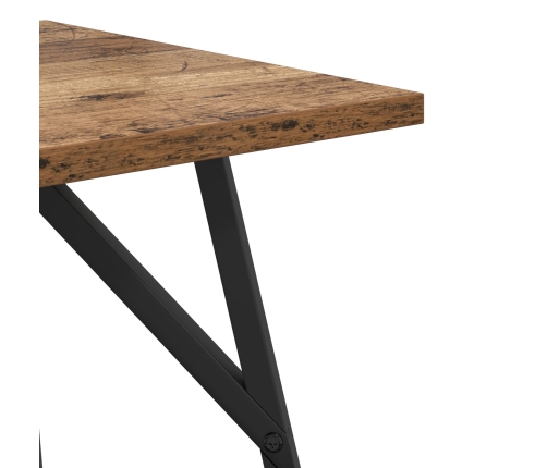 Mesa Auxiliar  2 pcs Madera Vieja, Madera Ingenierada y Metal