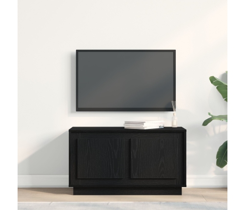Mueble para TV  Negro Roble 80x35x45 cm Madera de ingeniería