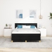 Cama Box Spring  con Colchón Negra 140x200 cm Tela