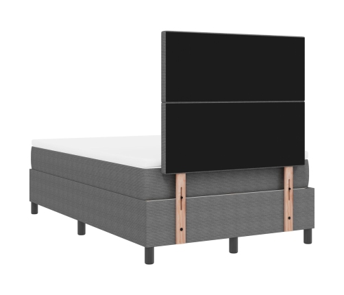 Cama con Somier  con Colchón Gris Claro 120x200 cm Tela de Corduroy