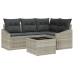 Juego de Sofás de Jardín 5 Piezas Beige, Gris Oscuro
