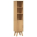 gabinete de baño  marrón 35x30x159 cm de madera maciza de pino