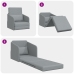 Sofá cama  2 en 1 gris claro 65x80x83 cm tela