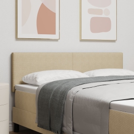 Cabecero  Diseño Simple Verde Claro Gris 140 cm Tela de Terciopelo