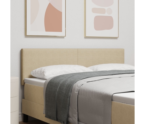 Cabecero  Diseño Simple Verde Claro Gris 140 cm Tela de Terciopelo