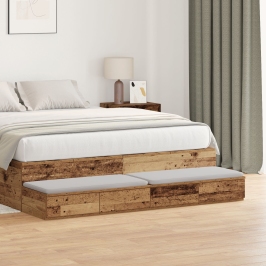 Mesa de Noche  Madera Vieja Madera 150 x 36.5 x 16.5 cm