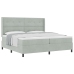 Cama con Box Spring y Colchón  Gris Claro 200x200 cm Terciopelo