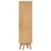 gabinete de baño  marrón 35x30x159 cm de madera maciza de pino
