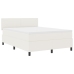 Cama con Somier  con Colchón y Luz LED Crema 140x200 cm Tejido de Terciopelo