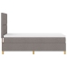 Cama Base Tapizada con Colchón Taupe 100x200 cm Tela