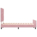 Estructura de Cama de Terciopelo Rosa  120x200 cm