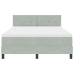 Cama con Box Spring y Colchón  Gris Claro 160x200 cm Terciopelo