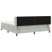 Cama con somier y colchón  Gris Claro 180x200 cm Terciopelo