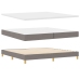 Cama Box Spring  con Colchón Taupe 200x200 cm Tela