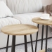 Mesa auxiliar  de 2 piezas en madera de roble sonoma y metal