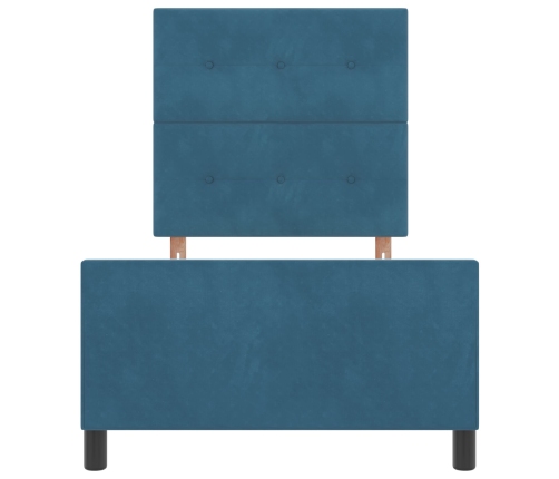 Cama  Azul Oscuro 80x200 cm Terciopelo