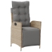 Conjunto de Comedor de Jardín de 9 Piezas Beige Rattan Poliéster