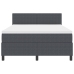 Cama con Base  con Colchón & Luz LED Gris Oscuro 140x200 cm Tela de Pana
