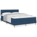 Cama con Somier con Colchón Azul 140x190 cm Tela